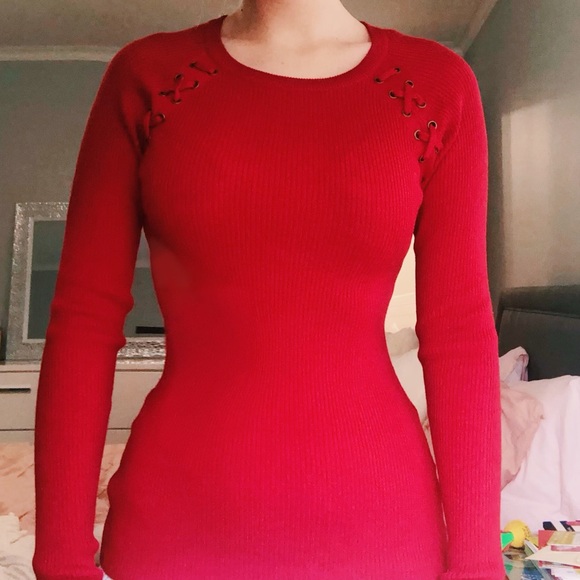 J. Crew Sweaters - ♦️Long Sleeve Red Sweater♦️